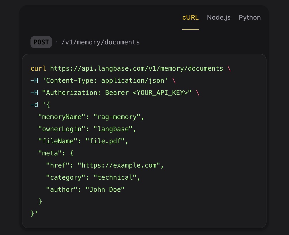 📦 NEW: Metadata support for documents