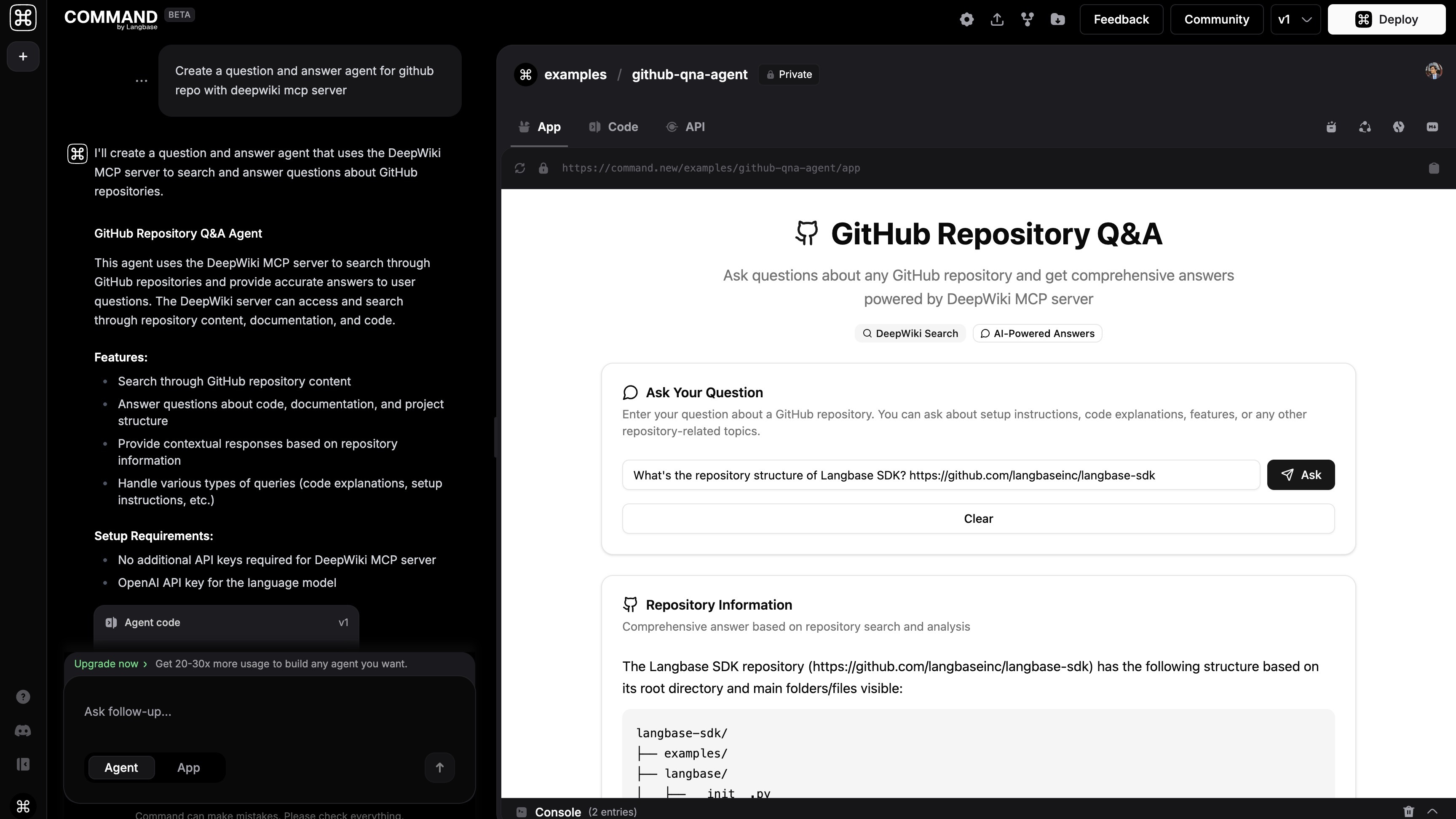 Github QnA Agent